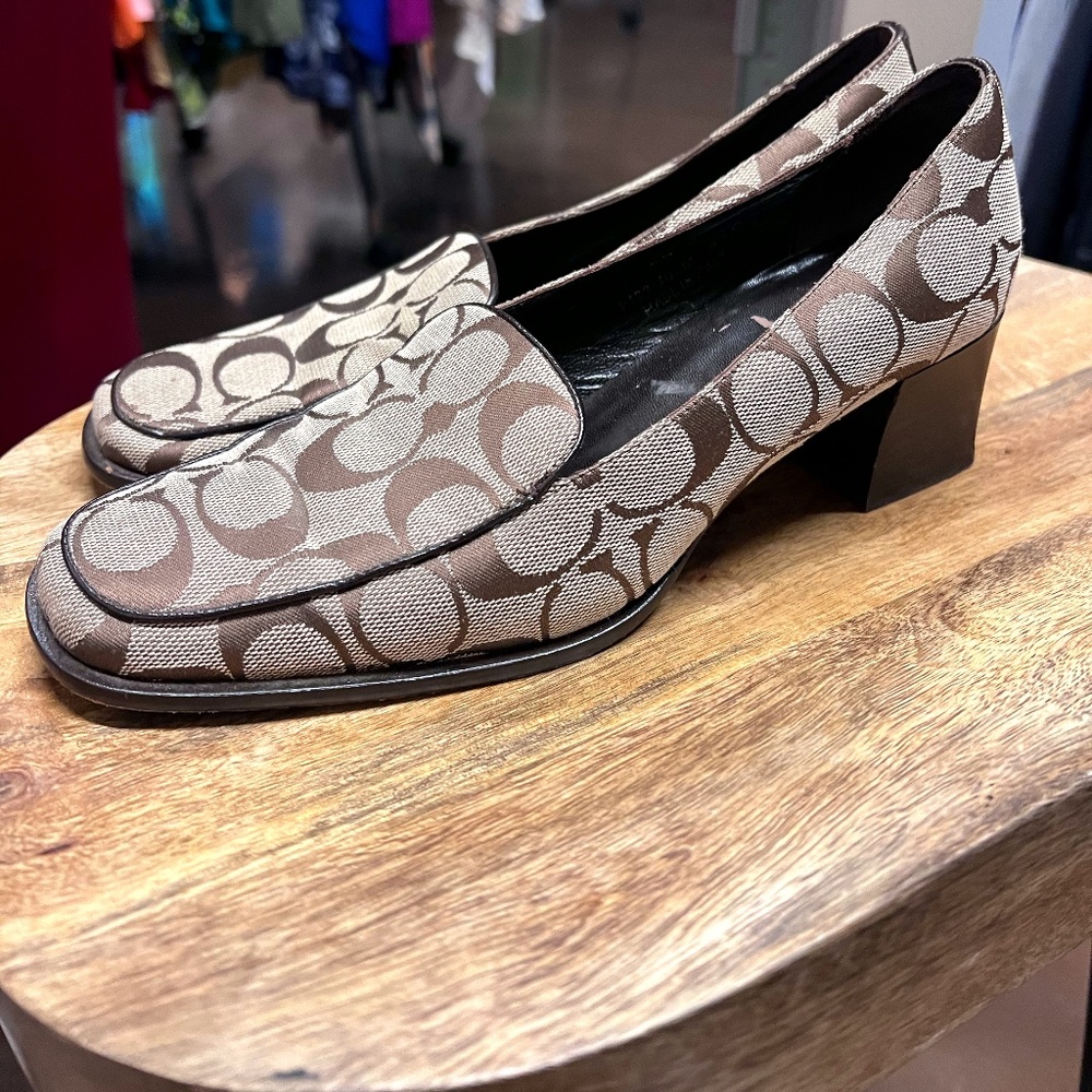 Coach Julia Signature Monogram Loafers